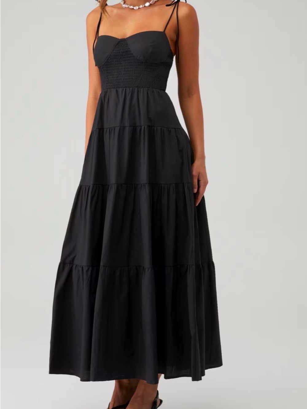 WAYF- black maxi dress - S